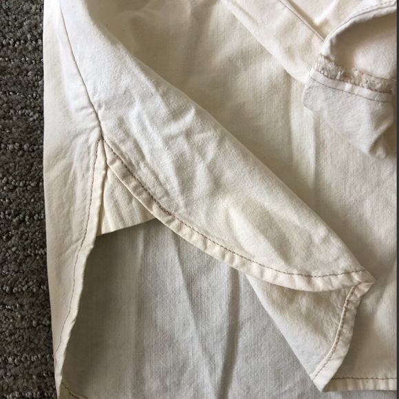 Madewell Cream Denim 1/4 button down - Picture 7 of 7